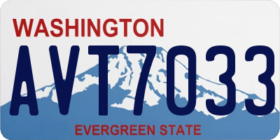 WA license plate AVT7033