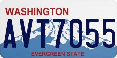WA license plate AVT7055
