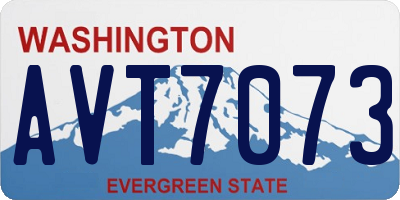 WA license plate AVT7073