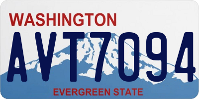 WA license plate AVT7094