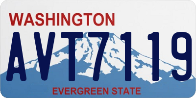 WA license plate AVT7119