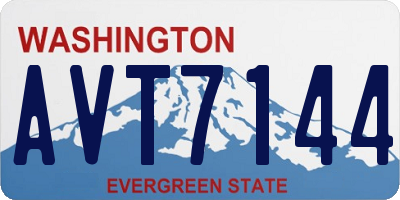 WA license plate AVT7144