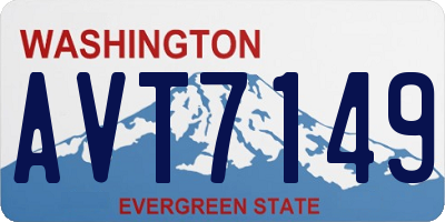 WA license plate AVT7149