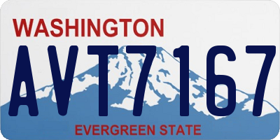 WA license plate AVT7167