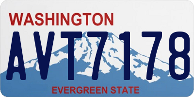 WA license plate AVT7178