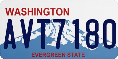 WA license plate AVT7180