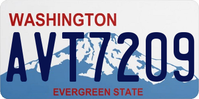 WA license plate AVT7209