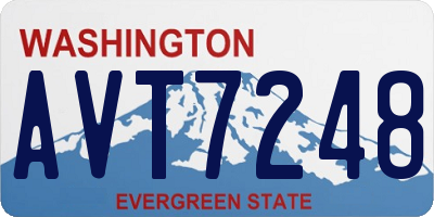 WA license plate AVT7248