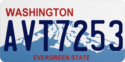 WA license plate AVT7253
