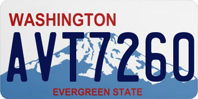 WA license plate AVT7260