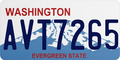 WA license plate AVT7265