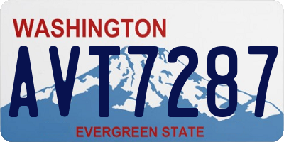 WA license plate AVT7287