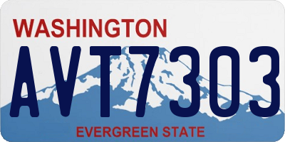 WA license plate AVT7303