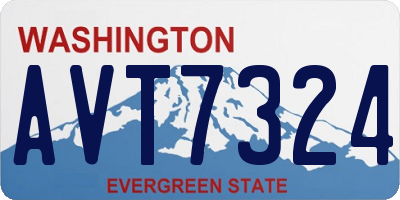 WA license plate AVT7324