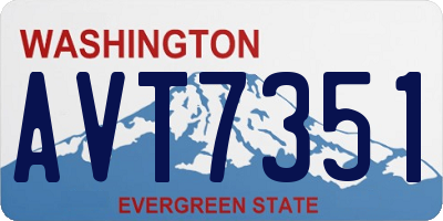 WA license plate AVT7351