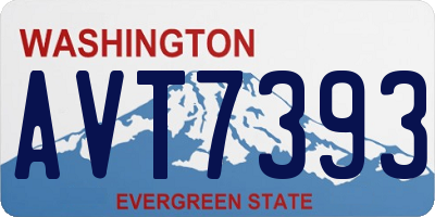 WA license plate AVT7393