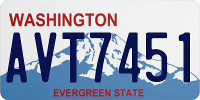 WA license plate AVT7451