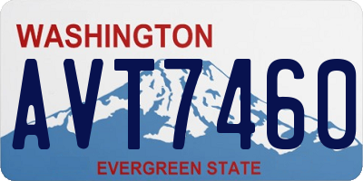 WA license plate AVT7460