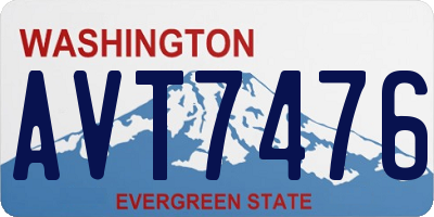 WA license plate AVT7476