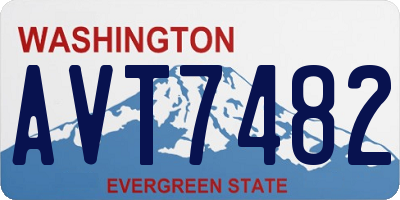 WA license plate AVT7482