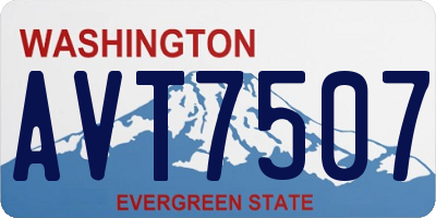 WA license plate AVT7507