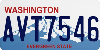 WA license plate AVT7546
