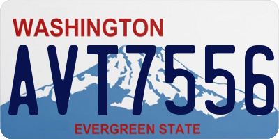 WA license plate AVT7556
