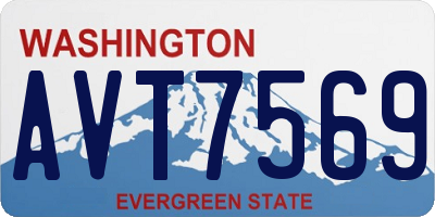 WA license plate AVT7569