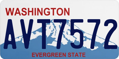 WA license plate AVT7572