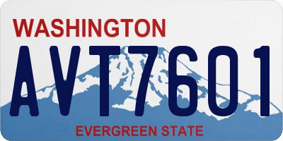 WA license plate AVT7601