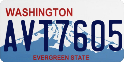 WA license plate AVT7605