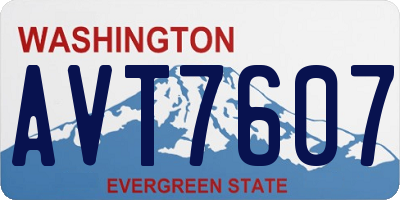 WA license plate AVT7607