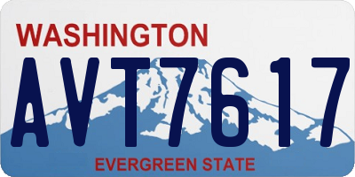 WA license plate AVT7617