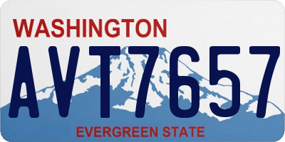 WA license plate AVT7657