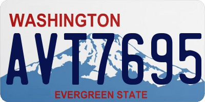 WA license plate AVT7695