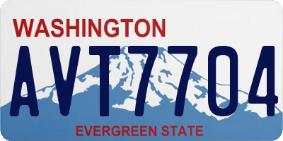 WA license plate AVT7704