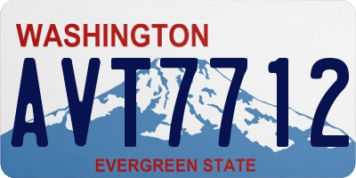 WA license plate AVT7712
