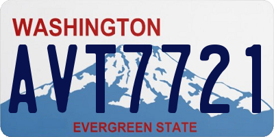 WA license plate AVT7721