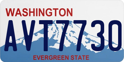 WA license plate AVT7730