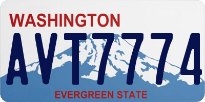 WA license plate AVT7774