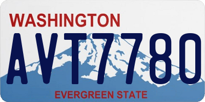 WA license plate AVT7780