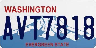 WA license plate AVT7818