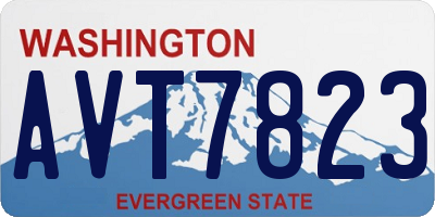 WA license plate AVT7823