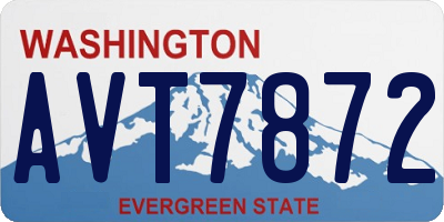 WA license plate AVT7872
