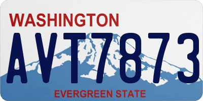 WA license plate AVT7873