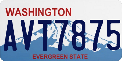 WA license plate AVT7875