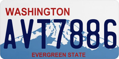 WA license plate AVT7886
