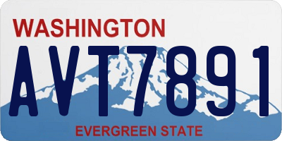 WA license plate AVT7891
