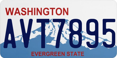 WA license plate AVT7895