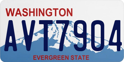 WA license plate AVT7904